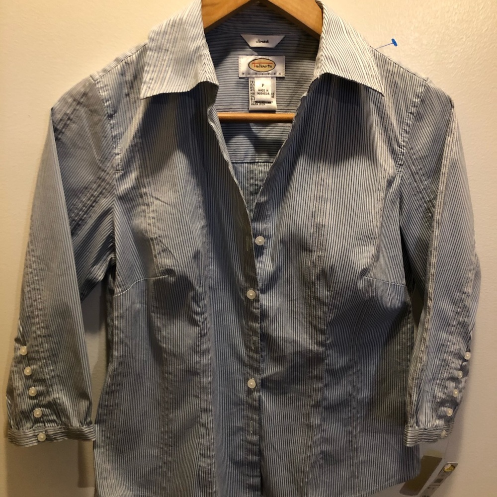 Talbots Stretch Petite Striped Shirt with Tags